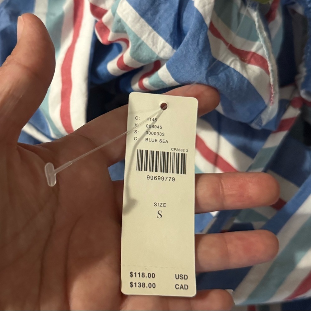 Anthropologie Striped Sundress in Blue, Red, Pink, Yellow - Picture 7 of 9